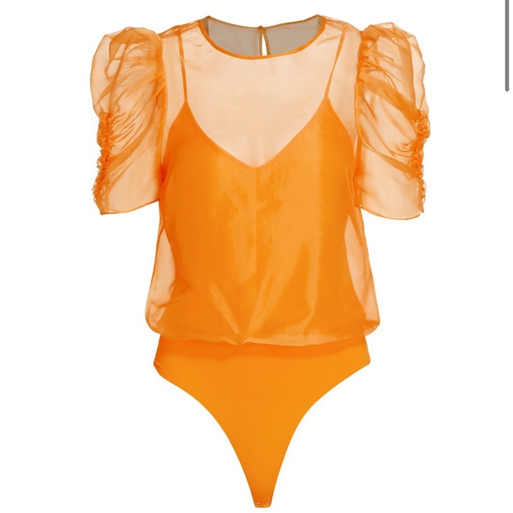 NWT XS Cami NYC Louisa Bodysuit in Tangerine